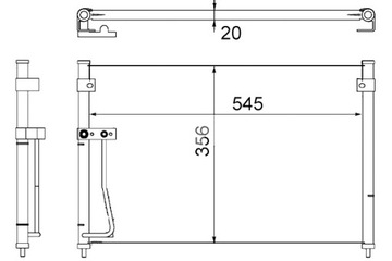 MAHLE КОНДЕНСАТОР КОНДИЦИОНЕРА MAZDA 626 V 1.8-2.0D 05.97-10.02