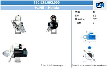 BV PSH СТАРТЕР HONDA 1.0 KW СТАРТЕР