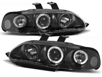 ФОНАРИ ПЕРЕДНЯЯ HONDA CIVIC 09.91-08.95 4D ANGEL EYES BLACK