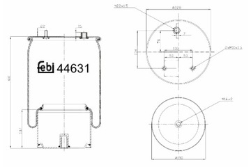 FEBI BILSTEIN ПЫЛЬНИК ПОДВЕСКИ ПНЕВМАТИЧЕСКОЙ ЗАД L/P DAF CF CF 75