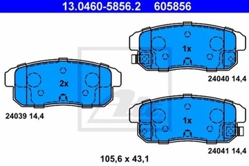 13.0460-5856.2 КОЛОДКИ HAM.TYL MAZDA RX8 03-