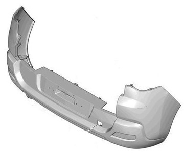 7410JP БАМПЕР ЗАДНІЙ ЗАД OE PSA PEUGEOT 3008 I 2009-2016