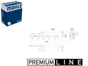 РАДИАТОР ВЫХЛОПНЫХ ГАЗОВ 995MM X 293MM X 234MM БЕЗ RETARDERA EURO 6 MERCEDES