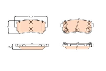 TRW КОЛОДКИ ТОРМОЗНЫЕ ЗАД HYUNDAI ACCENT III CRETA I20 I I30 IX20 IX35