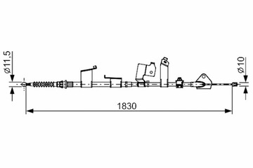 BOSCH ТРОС ТОРМОЗНОЙ РУЧНОГО ЗАД L TOYOTA AURIS 1.2-2.2D