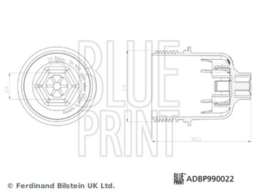 КРЫШКА, КОРПУС ФИЛЬТРА МАСЛА, BLUE PRINT SOLUTION BLUE PRINT ADBP990022