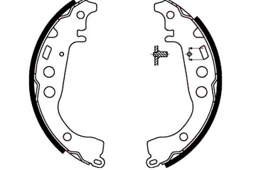 КОЛОДКИ ТОРМОЗНОЙ TOYOTA YARIS 99-05 (-ABS)