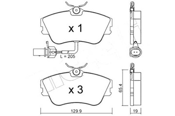 METELLI КОЛОДКИ ТОРМОЗНЫЕ VW T4 96-03 ДАТЧИК