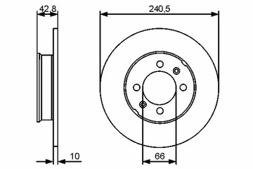 BOSCH ДИСКИ ТОРМОЗНЫЕ ТОРМОЗНЫЕ 2 ШТУКИ. ЗАД MG F TF 1.6 1.8I 10.01-