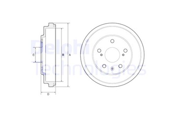 DELPHI БАРАБАНЫ ТОРМОЗНЫЕ 2 ШТУКИ. * FIAT SUZUKI SEDICI SX4 SX4 КЛАСИЧЕСКИЙ