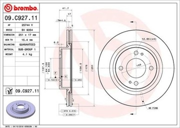 ДИСК ТОРМОЗНОЙ ПЕРЕДНЯЯ UV MITSUBISHI