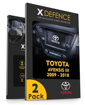 2W1 СТЕКЛО OCHRONNE NA NAWIGACJĘ ЭКРАН DO TOYOTA AVENSIS III 2009-2018