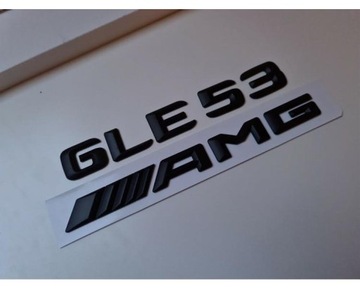 Gle53 Amg Matte Black Letter Rear Boot Badge Emble