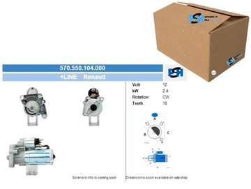 СТАРТЕР RENAULT 2.4 KW СТАРТЕР BV PSH