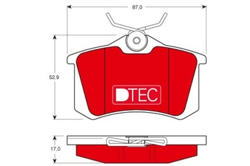 КОЛОДКИ ТОРМОЗНЫЕ - КОМПЛЕКТ DTEC COTEC GDB1330DTE