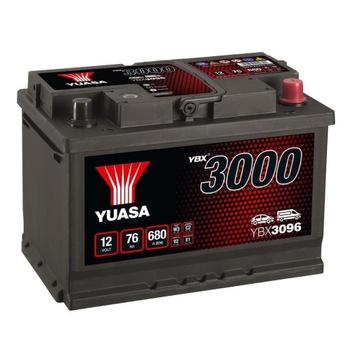 АККУМУЛЯТОР YUASA YBX3096 76AH 680A P+ AMPER