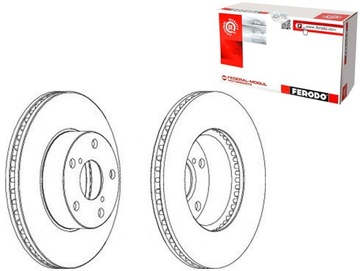 КОМПЛЕКТ ТОРМОЗНОЙ ДИСК ТОРМОЗНЫХ [FERODO]