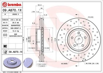 ДИСК ТОРМОЗНОЙ ПЕРЕДНЯЯ XTRA SUBARU