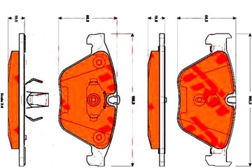 КОЛОДКИ ТОРМОЗНЫЕ BMW ПЕРЕД F10 10- 525-535 TRW