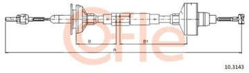 COFLE 10.3143 ТРОС SPRZ.GOLF D,VENTO D 91- /854/