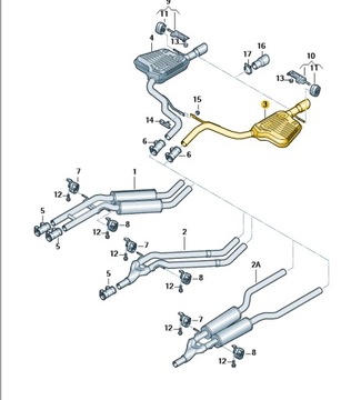 ОРИГИНАЛЬНЫЙ ГЛУШИТЕЛЬ КОНЕЧНЫЙ AUDI A6 C6 4F0253609D