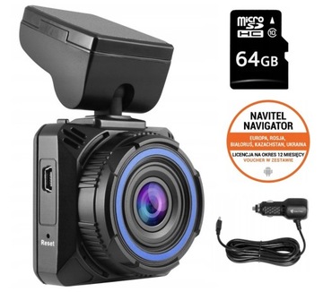 КАМЕРА АВТОМОБИЛЬНАЯ NAVITEL DVR R600 FHD КАРТА 64GB