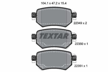 TEXTAR 2234901 КОЛОДКИ ТОРМОЗНЫЕ