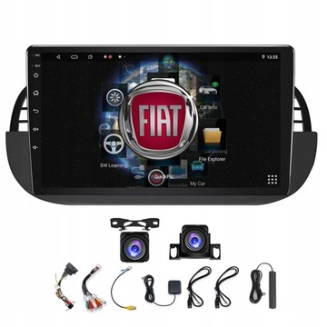 РАДИО 2DIN ANDROID FIAT 500 CARPLAY DSP 6GB 128GB