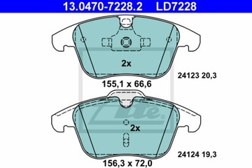 КОЛОДКИ ГАЛЬМІВНІ ATE CERAMIC ATE 13.0470-7228.2