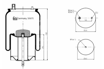 FEBI BILSTEIN ПЫЛЬНИК ПОДВЕСКИ ПНЕВМАТИЧЕСКОЙ ЗАД P RVI MAGNUM