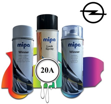 КОМПЛЕКТ MIPA PODKŁAD, BAZA, LAKIER OPEL 20A, Z20A SPRAY 1200 ML