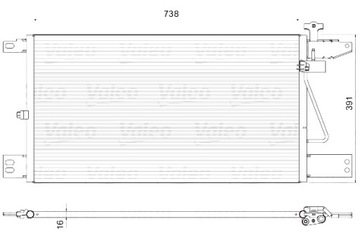 VALEO КОНДЕНСАТОР КОНДИЦИОНЕРА 742X392.6X16 SCANIA P G R T 01.03-