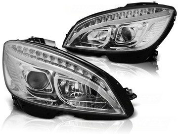 ФОНАРИ MERCEDES W204 C-KLASA 07-10 CHROME LED (СВЕТОДИОД ) DTS