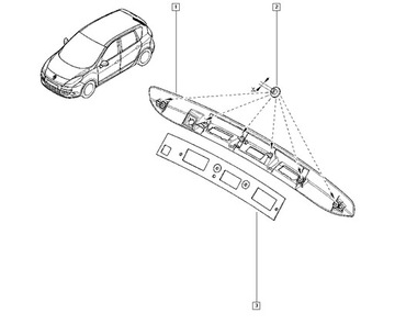 ОРИГИНАЛ УПЛОТНИТЕЛЬ НАКЛАДКИ DACHOWEJ RENAULT SCENIC III OE 849F31909R