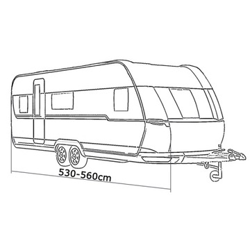 ЧЕХОЛ NA PRZYCZEPĘ KEMPINGOWĄ 530-560 ЄВРОПА + РЕМНИ