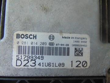 БЛОК УПРАВЛЕНИЯ BOSCH 0281014209 51799349