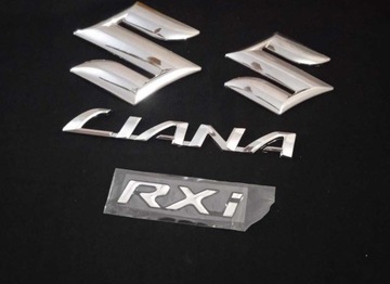 SUZUKI LIANA FRONT S AND BACK S ЛОГОТИП WITH LIANA AND RXI EMBLEMS