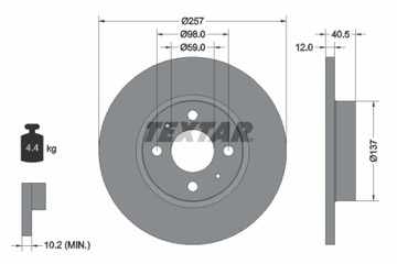 ДИСК HAM. FIAT P. PANDA 12-/500 10- 0,9B