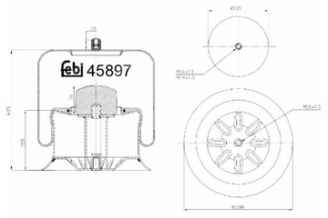 FEBI BILSTEIN ПЫЛЬНИК ПОДВЕСКИ ПНЕВМАТИЧЕСКОЙ ЗАД P MERCEDES ACTROS