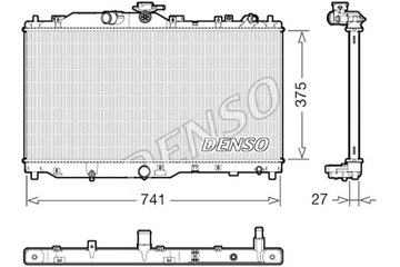 DENSO РАДИАТОР ДВИГАТЕЛЯ ВОДЫ MAZDA CX-3 1.5D 1.8D 02.15-