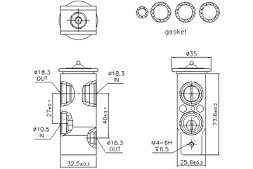 NISSENS КЛАПАН РАСШИРИТЕЛЬНЫЙ КОНДИЦИОНЕРА ALFA ROMEO 145 146 166 FIAT