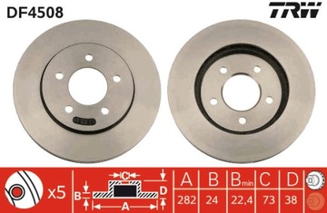 ДИСК ТОРМОЗНОЙ TRW DF4508