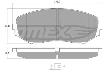 TOMEX BRAKES КОЛОДКИ ТОРМОЗНЫЕ SUZUKI GRAND VITARA 05-