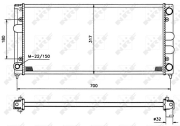 NRF 509506 РАДИАТОР, СИСТЕМА ОХЛАЖДЕНИЯ ДВИГАТЕЛЯ