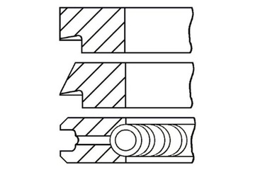 GOETZE 83 STD 1.2-1.2-2 КОМПЛЕКТ КОЛЬЦА ПОРШНЯ ALFA ROMEO 147 156