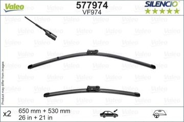 ЛИСТ ДВОРНИКИ 650/530MM PORSCHE CAYENNE, VW TOUAREG 05.17- SILENCIO СЕТ