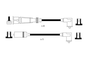 NGK КОМПЛЕКТ ТРУБОК ZAPŁONOWYCH AUDI 100 C2 SEAT LEON TOLEDO II VW