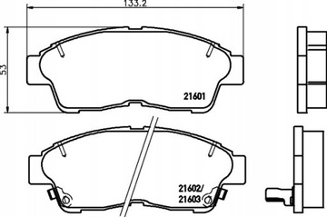 КОЛОДКИ HAM MINTEX MDB1658 TOYOTA CAMRY 2.2 91-9/93