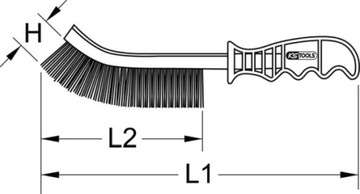 KS TOOLS ЩЕТКА DRUCIANA 69X35X250 STAHLDRAHT