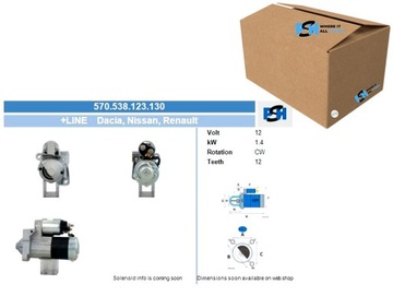 СТАРТЕР RENAULT 1.4 KW СТАРТЕР BV PSH